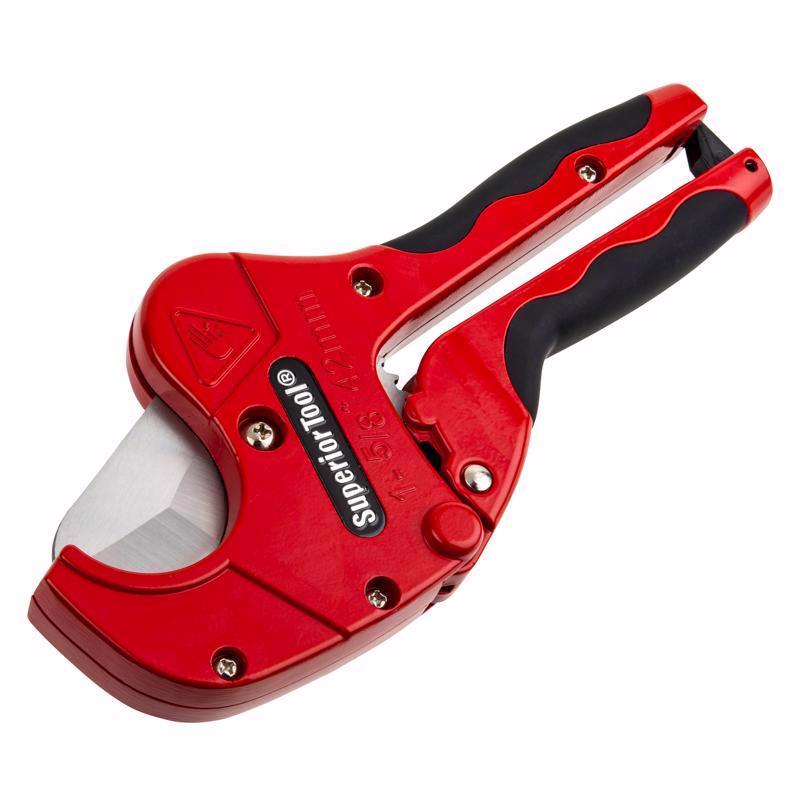 Superior Tool 1-5/8 in. Ratcheting Pipe Cutter 10 in. L Black/Red 1 pc