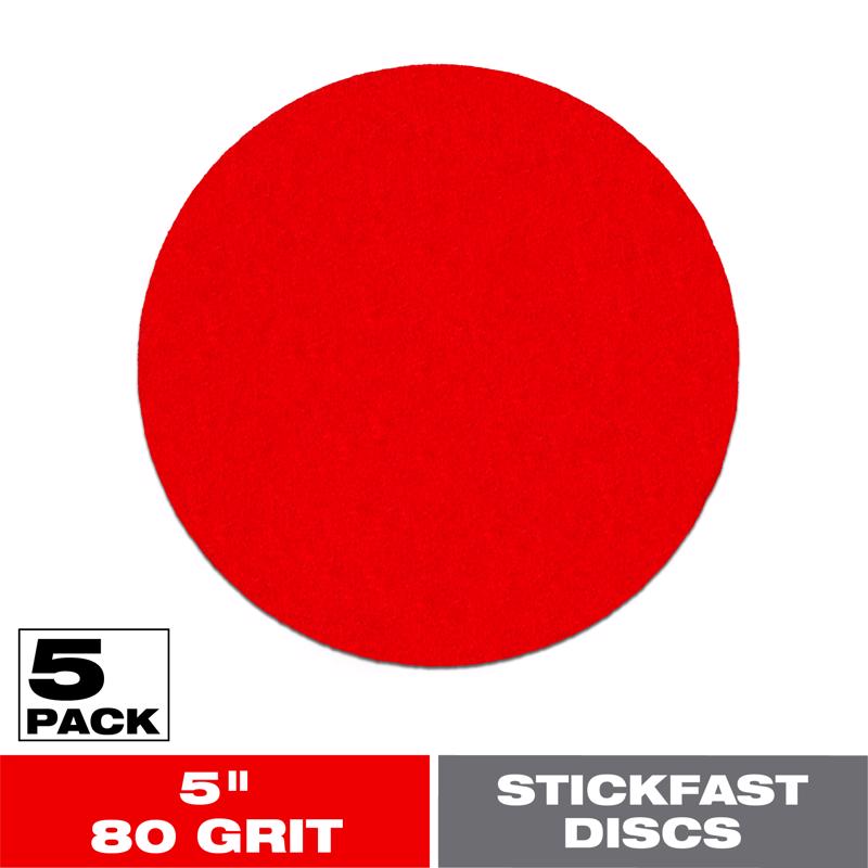 Diablo StickFast 5 in. Ceramic Blend Adhesive Sanding Disc 80 Grit Coarse 5 pk
