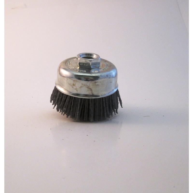 Dico 3 in. D X 5/8-11 in. X 1/4 in. D Crimped Nylon Mandrel Mounted Cup Brush 12500 rpm 1 pc