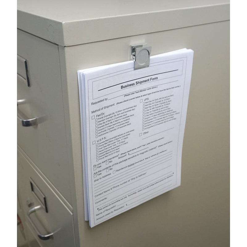 Magnet Source 1.125 in. L X 1.375 in. W Silver Square Magnetic Clips 5 lb. pull 4 pc