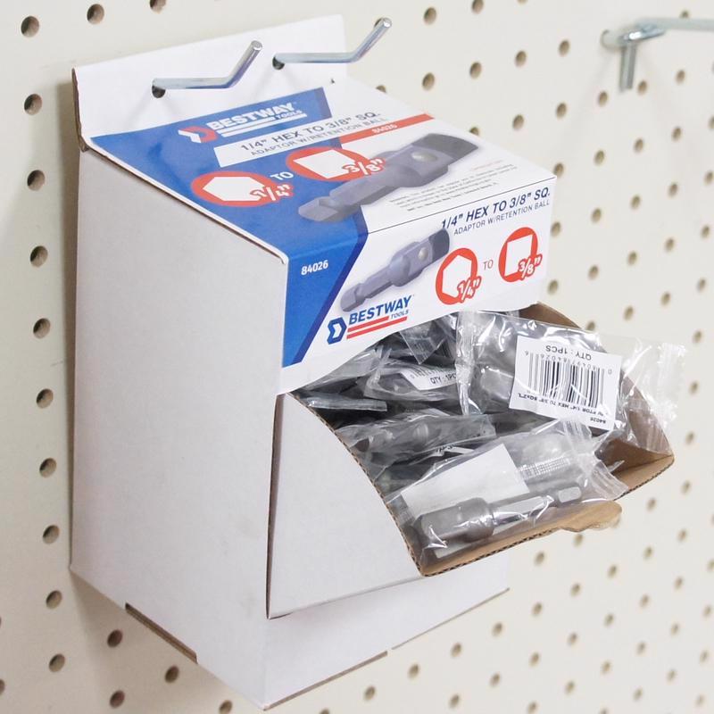 Best Way Tools Square/Hex 1/4 and 3/8 in. X 2-1/2 in. L Screwdriver Bit Adapter Carbon Steel 100 pc