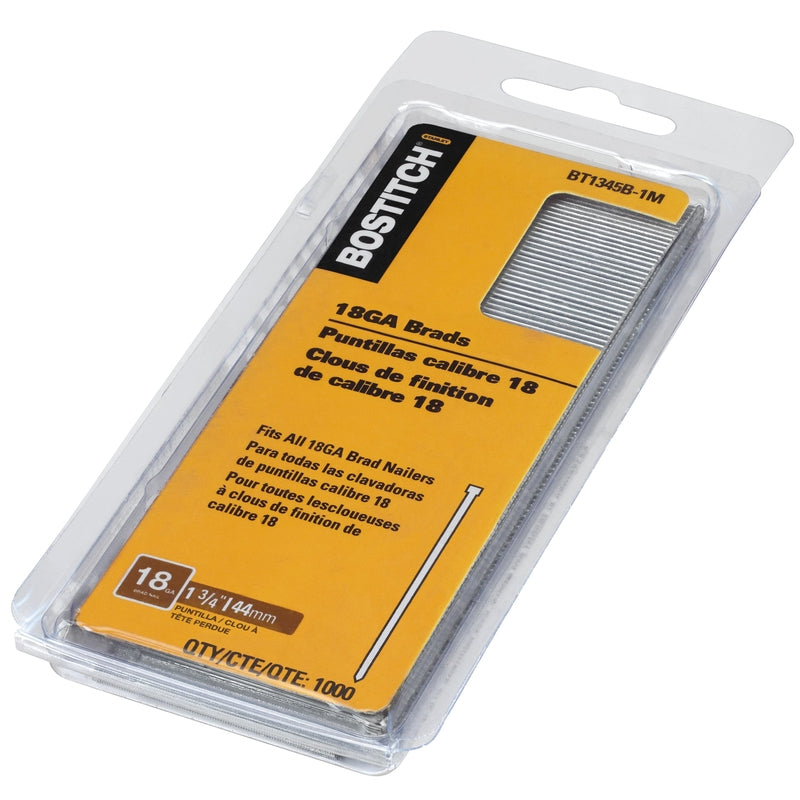Bostitch 18 Ga. X 1-3/4 in. L Coated Steel Brad Nails 1000 pk