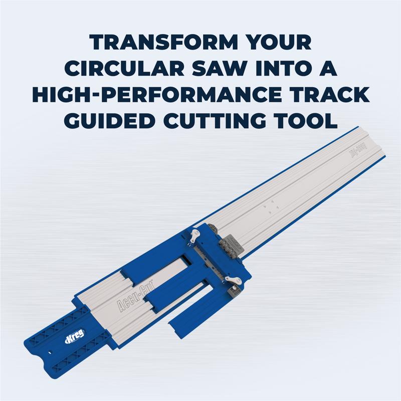 Kreg Accu-Cut Aluminum 50 in. L Saw Guide Blue/Silver 1 pc