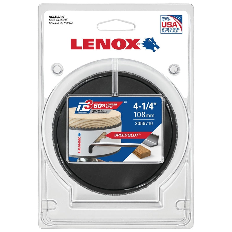 Lenox Speed Slot 4-1/4 in. Bi-Metal Hole Saw 1 pc