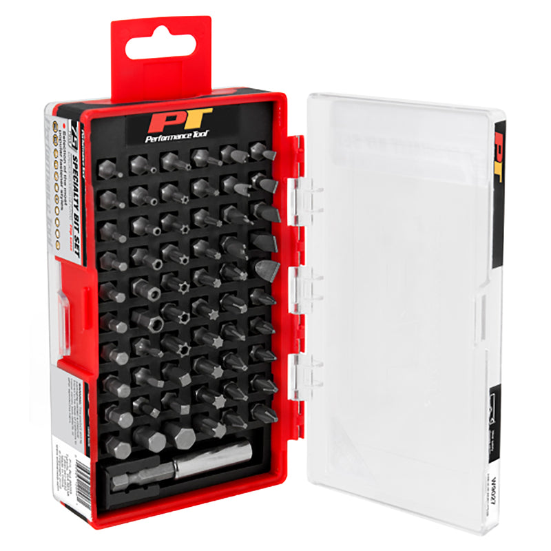 Performance Tool Assorted 1 in. L Driver Bit Set Multi-Material 75 pc