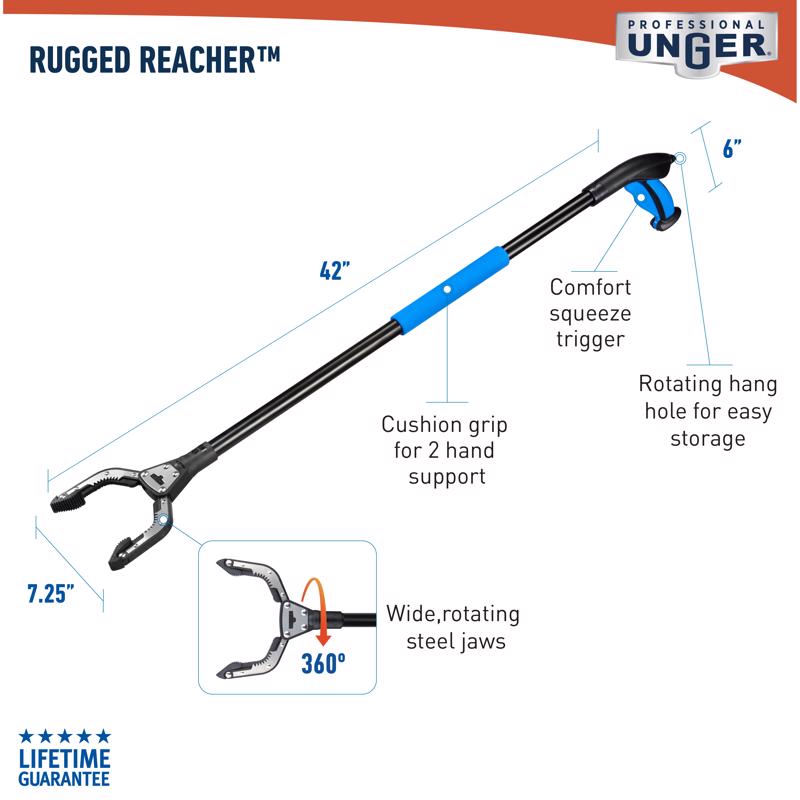 Unger 42 in. Reacher Grabber Tool