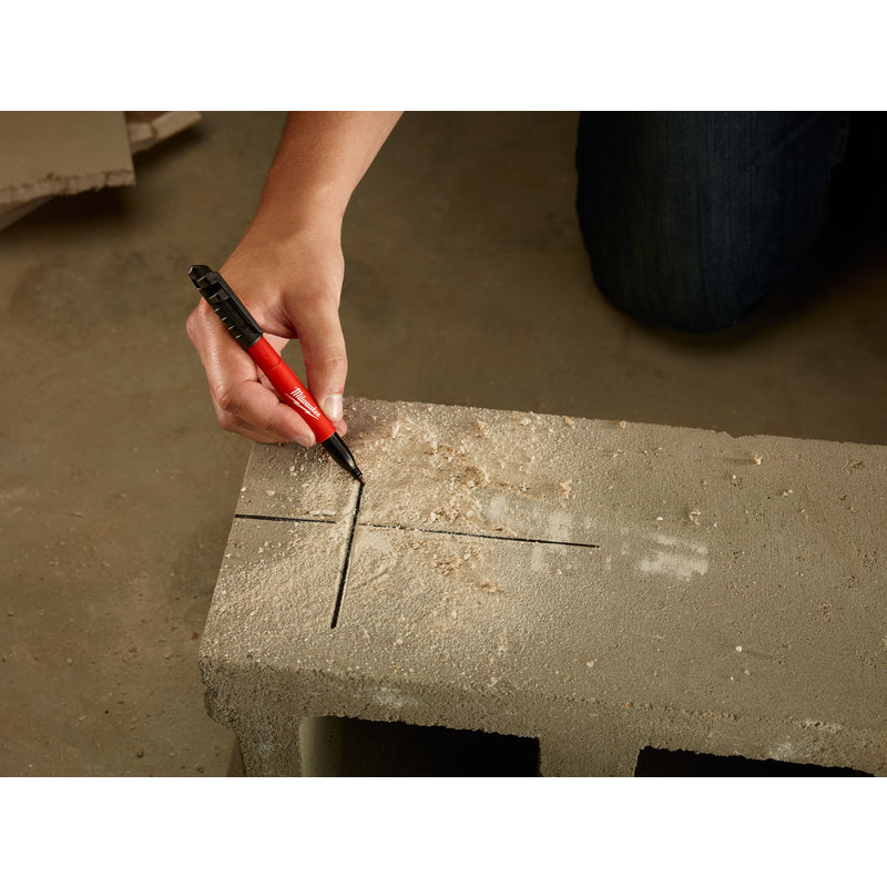 Milwaukee INKZALL Black Fine Tip Jobsite Marker 4 pk