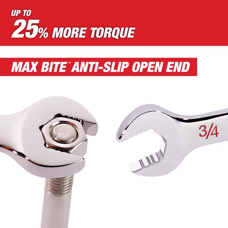 Milwaukee Max Bite SAE Combination Wrench Set 15.04 in. L 15 pc