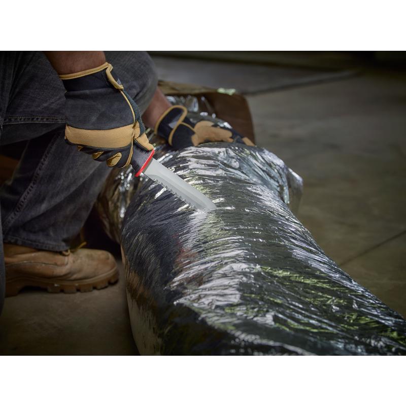 Milwaukee 11 in. Fixed Blade Serrated Duct Knife Red 1 pk