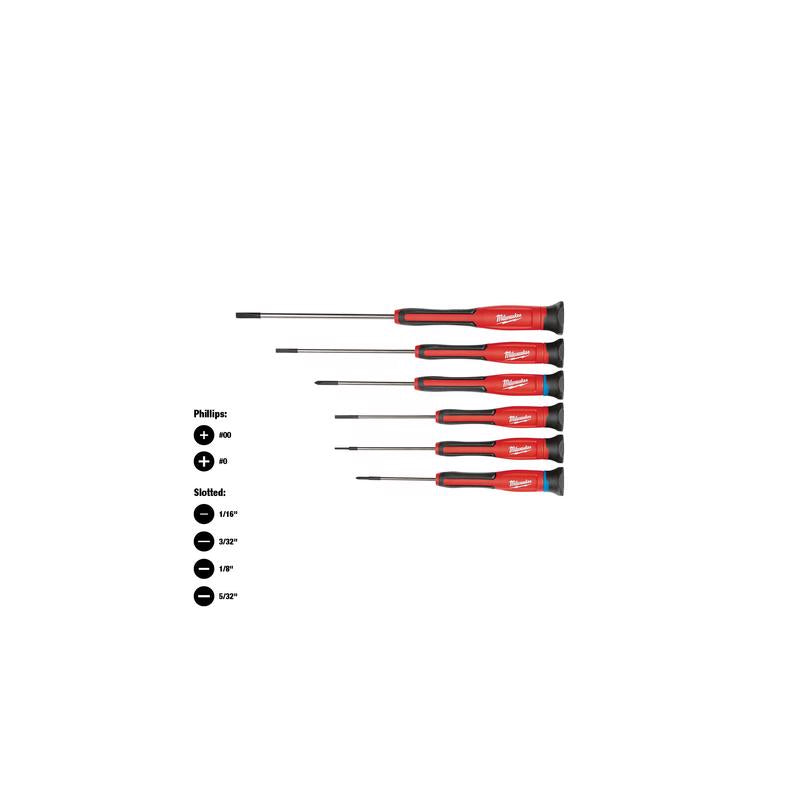 Milwaukee Assorted Screwdriver Set 6.0 in. 6 pc