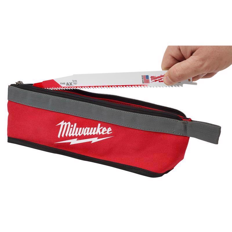 Milwaukee 0.25 in. W X 8 in. H Canvas Multi-Size Zippered Bag Assortment 1 pocket Red 3 pc