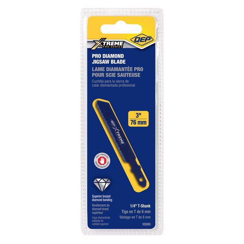 QEP 3 in. Diamond Grit T-Shank Jig Saw Blade 10/14 TPI 1 pk
