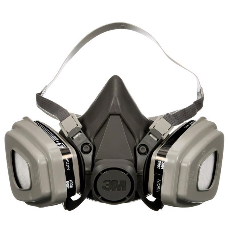 3M P95 Paint Project Half Face Respirator 6000-Series Valved Black L 1 pk