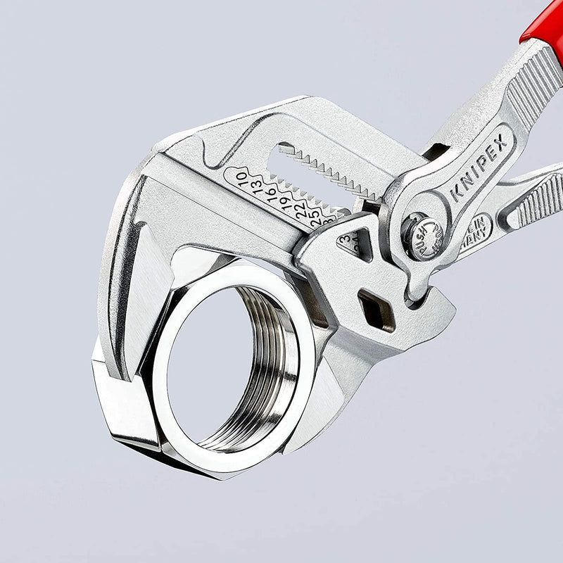 Knipex 7-1/4 in. Chrome Vanadium Steel Smooth Jaw Pliers Wrench