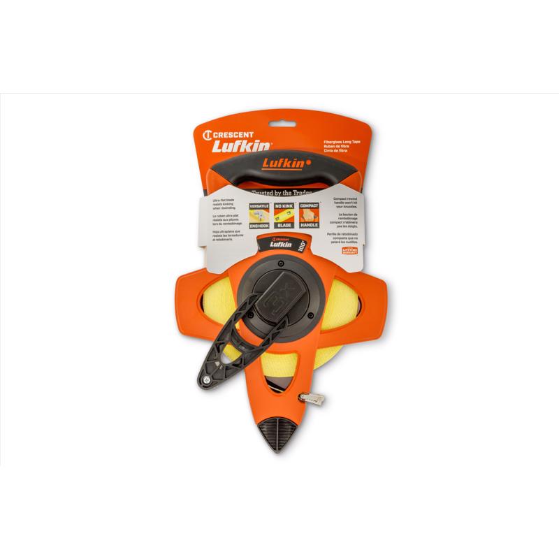 Lufkin 100 ft. L X 0.5 in. W Reel Rewind Tape Measure 1 pk