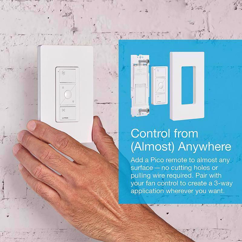 Lutron Caseta 1.5 amps Single Pole Wireless Fan Control White 1 pk