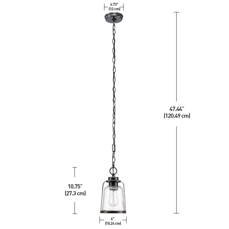 Globe Electric Roth Oil Rubbed Bronze Bronze 1 lights Pendant Light