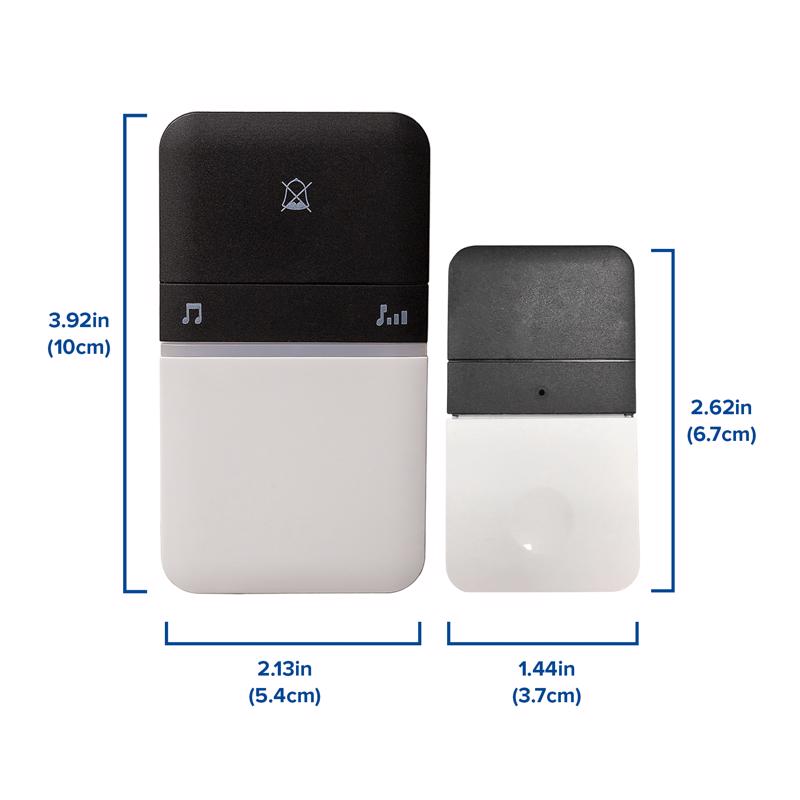 Heath Zenith Piezo Black/White Plastic Wireless Door Chime Bell