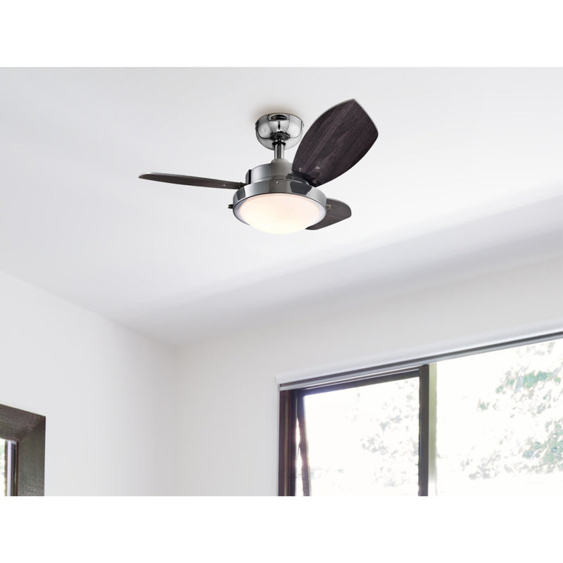 Westinghouse Wengue 30 in. Chrome Brown LED Indoor Ceiling Fan