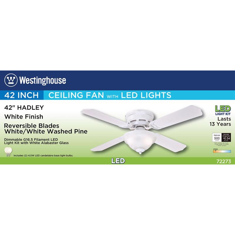 Westinghouse Hadley 42 in. White LED Indoor Ceiling Fan