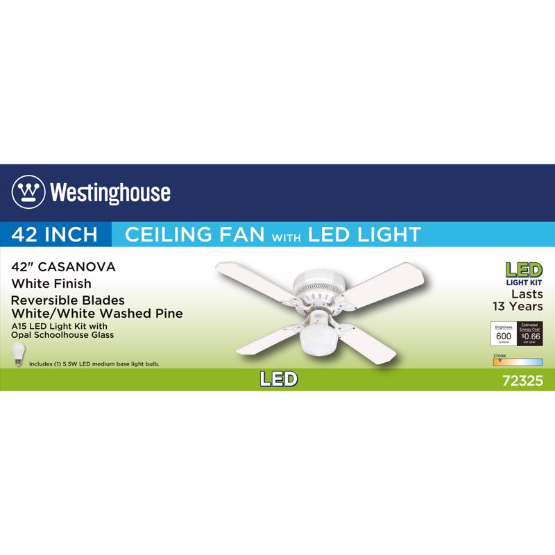 Westinghouse 42 in. White LED Indoor Ceiling Fan