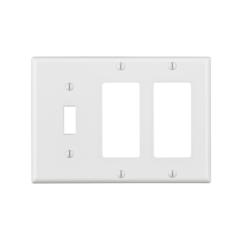 WALL PLATE WHITE 3GANG