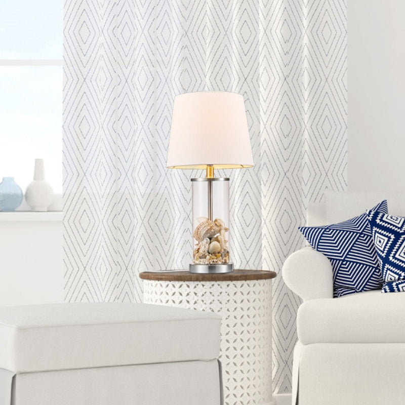 Globe Electric Maya 21 in. White Table Lamp