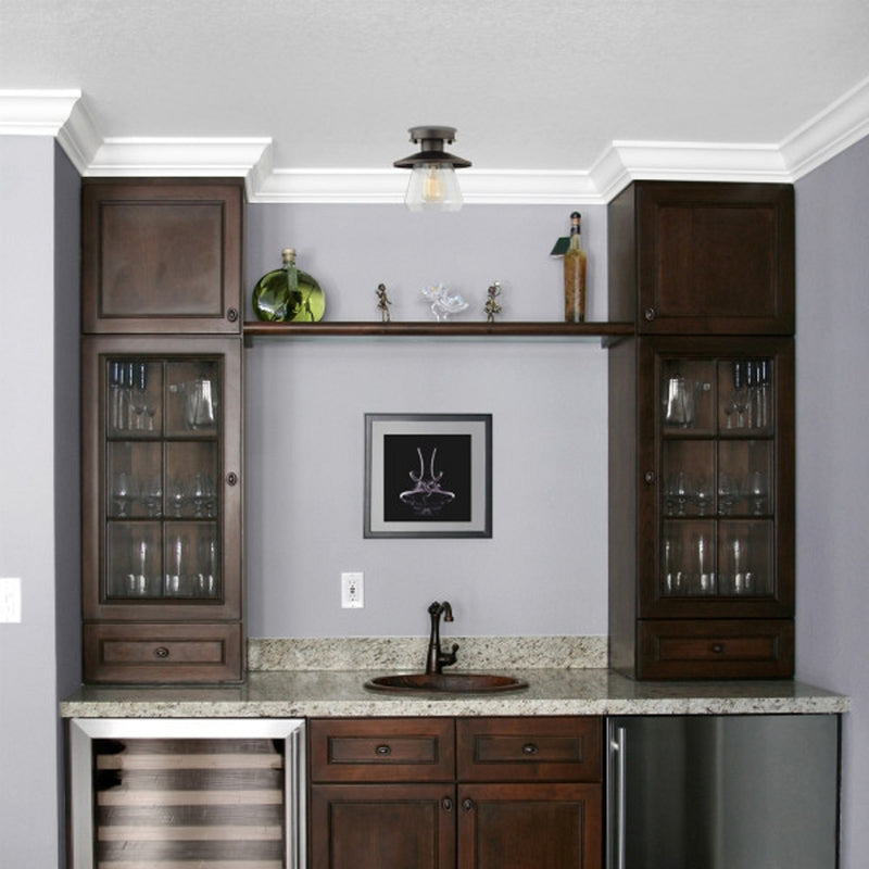 Globe Electric Nate 8.14 in. H X 8 in. W X 8 in. L Oil Rubbed Bronze Ceiling Light