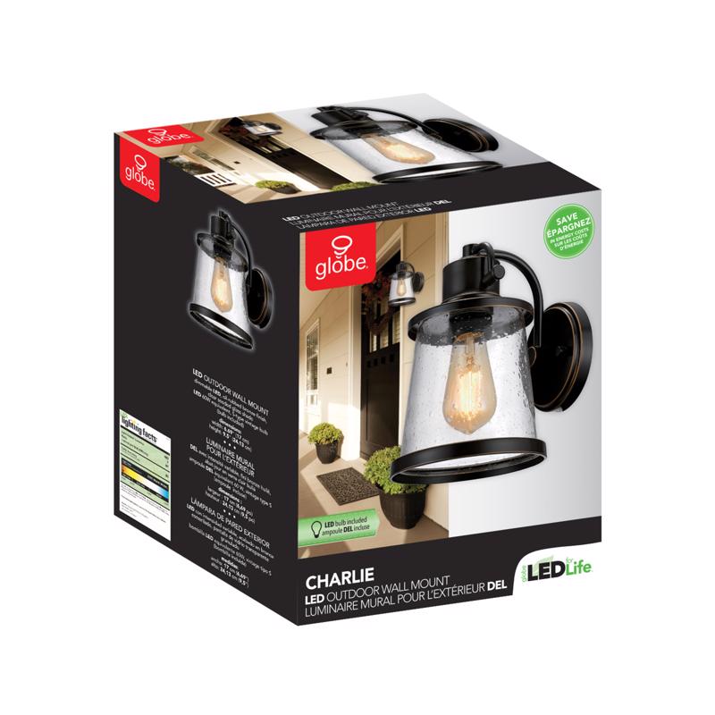 Globe Electric Charlie 1-Light Oil Rubbed Bronze Rustic Wall Sconce