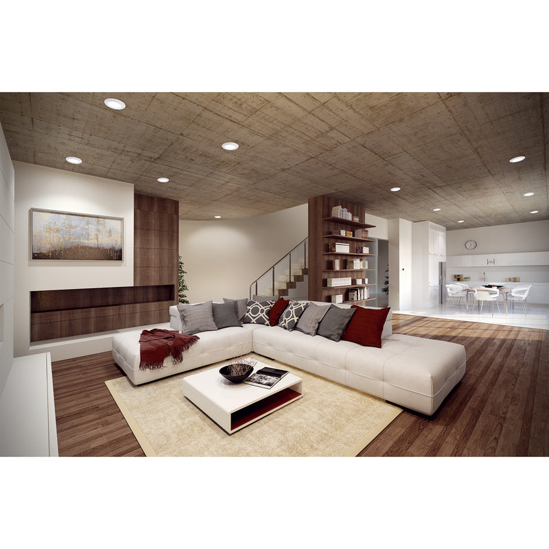 Halo BLD6 Series Matte White 6 in. W Aluminum LED Canless Recessed Downlight 10.3 W