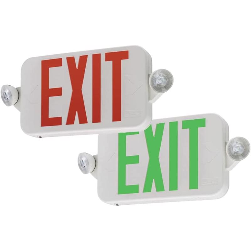 Lithonia Lighting Switch Hardwired LED White Exit Sign and Emergency Light