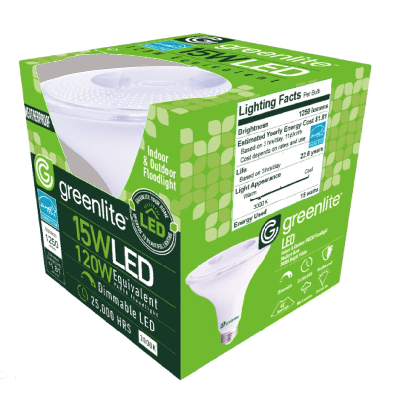 Greenlite PAR38 E26 (Medium) LED Floodlight Bulb Bright White 120 Watt Equivalence 1 pk