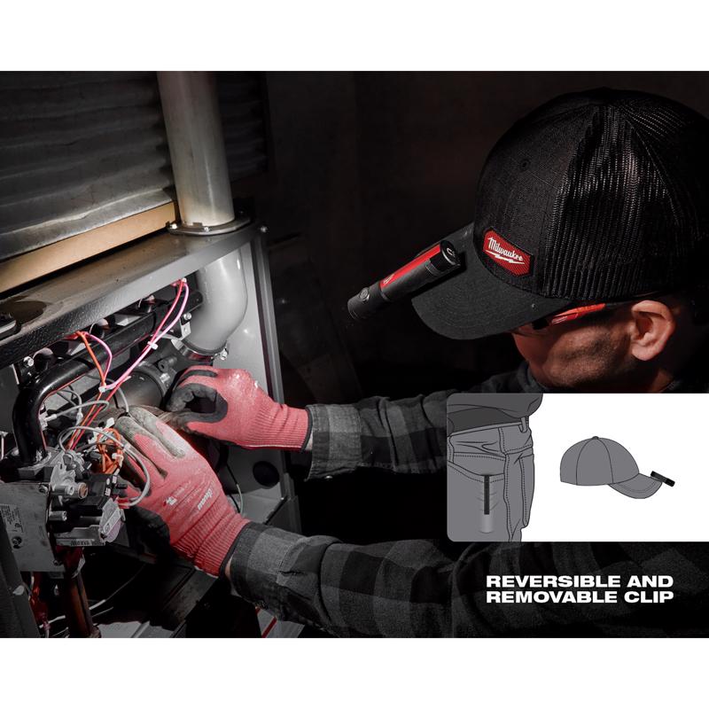 Milwaukee 500 lm Black/Red LED Rechargeable Flashlight