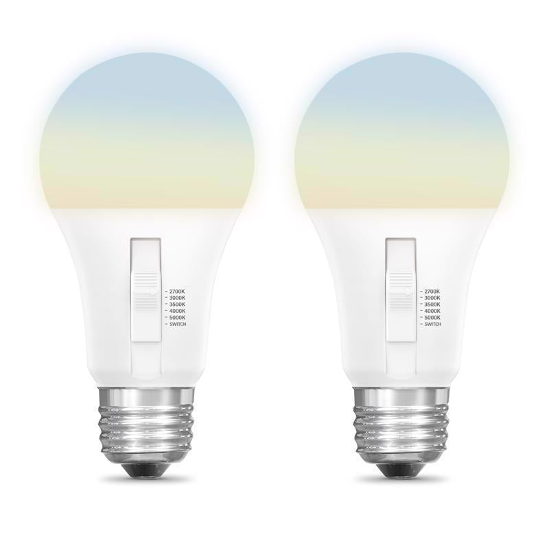 Feit LED A19 E26 (Medium) LED Bulb Color Changing 60 Watt Equivalence 2 pk