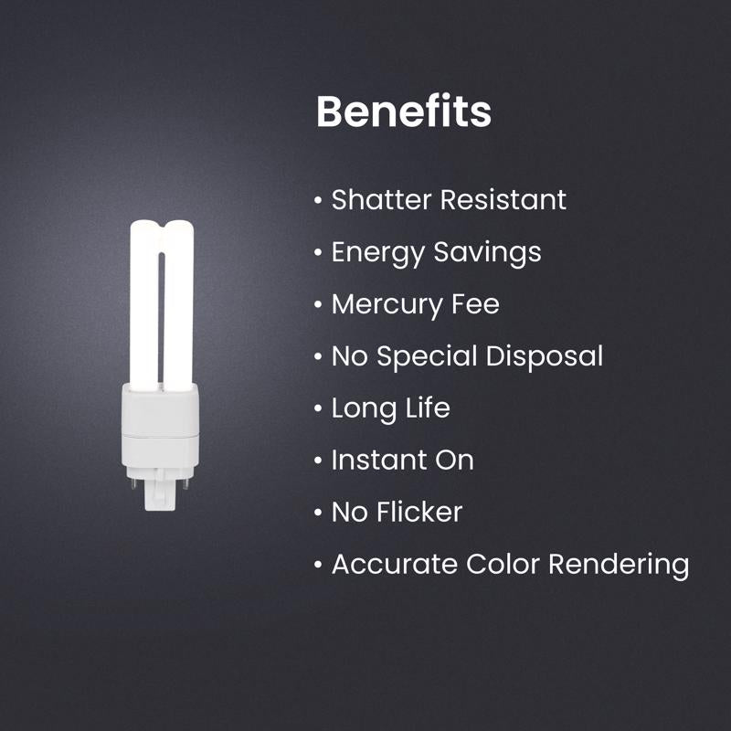 Feit LED Linear PL GX23-2 LED Bulb Cool White 13 Watt Equivalence 1 pk