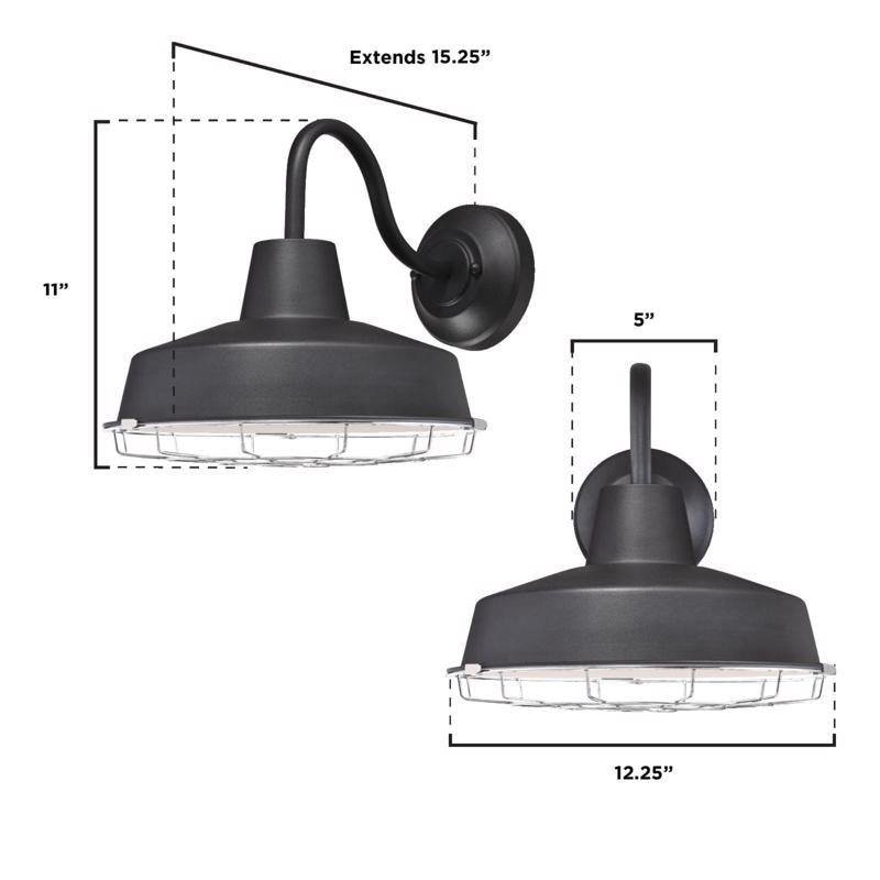 Westinghouse Academy 1-Light Textured Black Wall Sconce