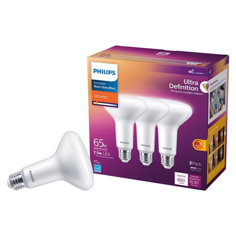LED BR30 E26 SW 65W 3PK