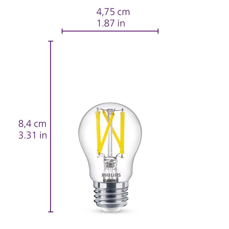 Philips A15 E26 (Medium) LED Bulb Soft White 60 Watt Equivalence 2 pk