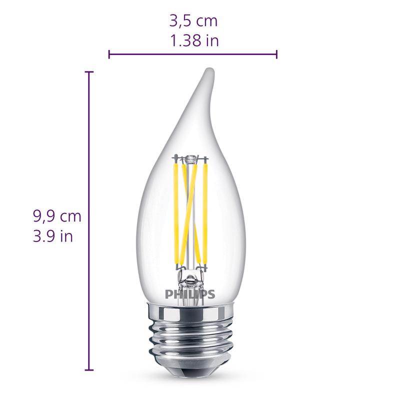 Philips BA11 E26 (Medium) LED Bulb Soft White 60 Watt Equivalence 3 pk