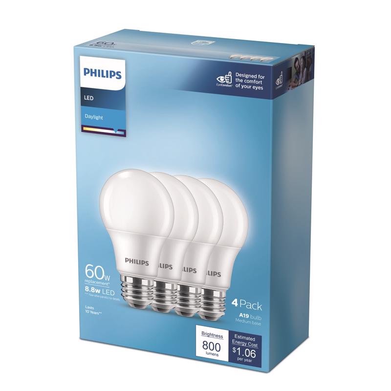 PHL LED A19 DL 60W 4PK