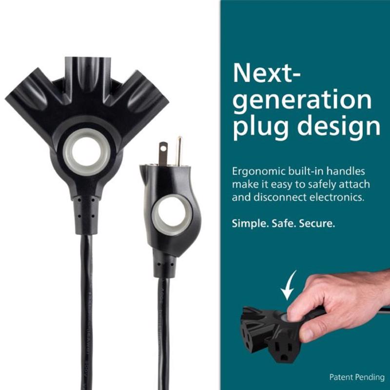 Jasco Philips EZGrip Indoor or Outdoor 25 ft. L Black Extension Cord 16/3
