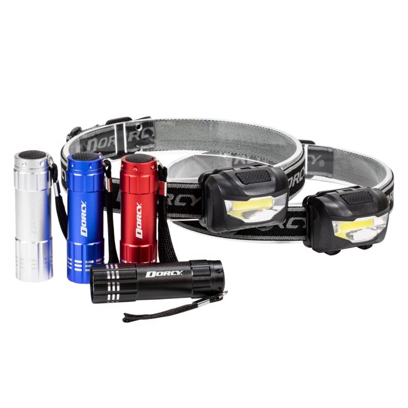 Dorcy Active 100 lm Assorted LED Flashlight/Headlight Combo Pack AAA Battery