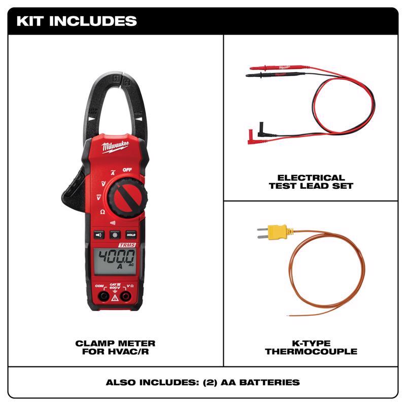 Milwaukee 752 F Digital Clamp Meter 1 pk