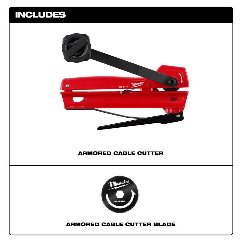Milwaukee 7.41 in. L Black/Red Cable Cutter