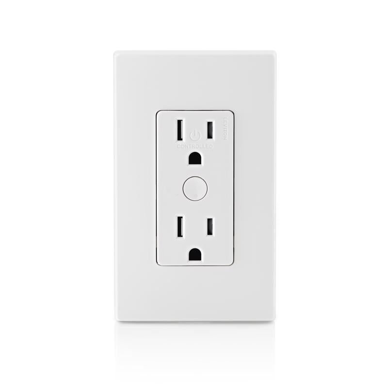 Leviton Decora Smart 15 amps 120 V Duplex White Tamper Resistant Outlet 5-15 R 1 pk