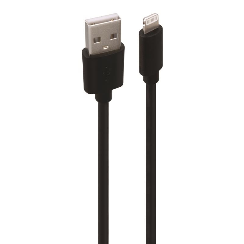 Monster Just Hook It Up Lightning to USB-A Charge and Sync Cable 6 ft. Black
