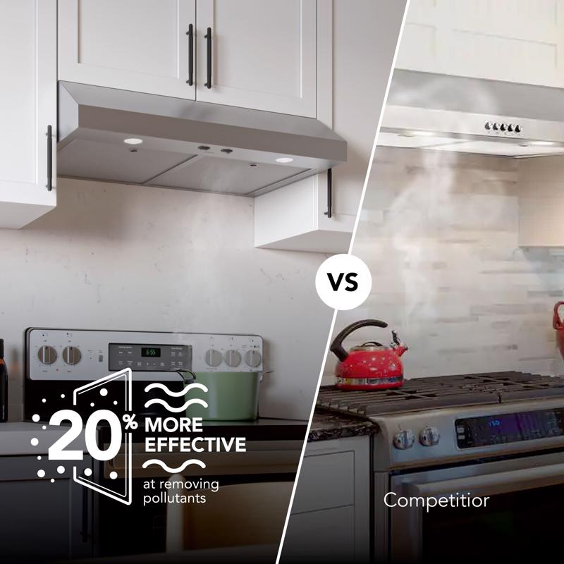 Broan GLA1 30 in. W Silver Range Hood