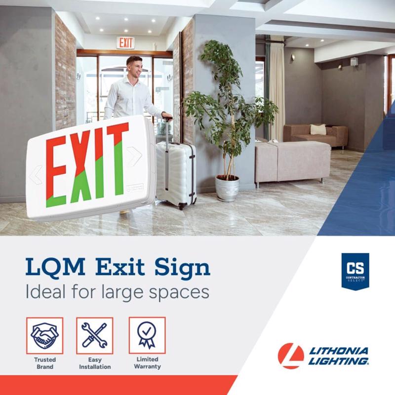 Lithonia Lighting LQM Switch Hardwired LED White Exit Sign