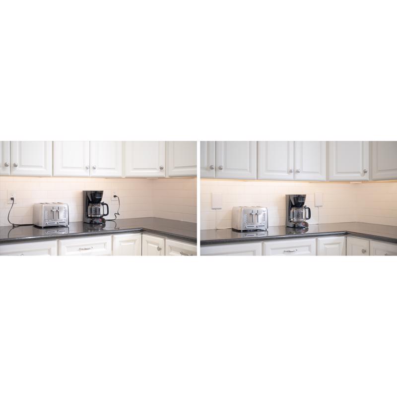 Sleek Socket 3 ft. L 3 outlets Combo Extension Cord White