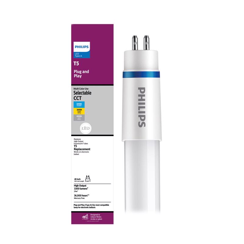Philips LED Multi-CCT 46 in. G5 T5 Linear 54 Watt Equivalence 1 pk